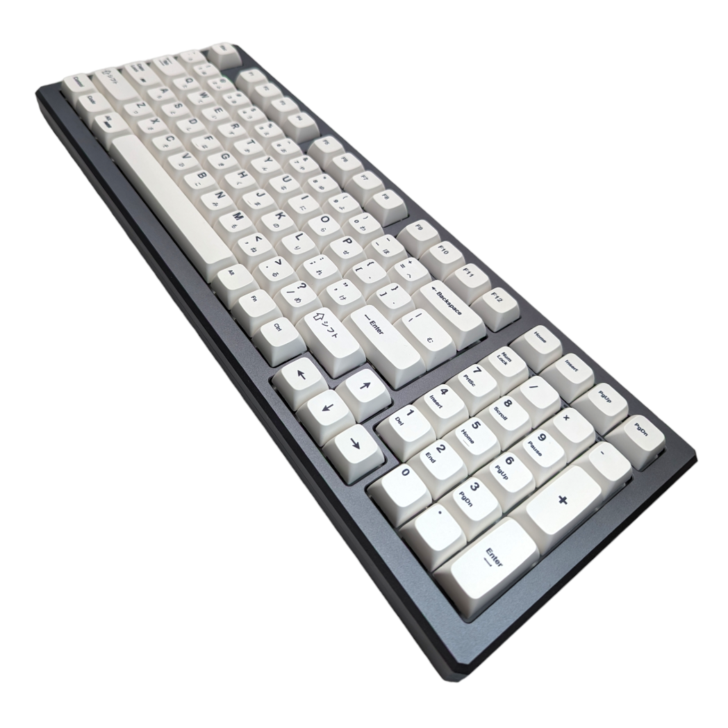 Black on White Japanese PBT XDA Keycap Set 135 pc for mechanical keyboards