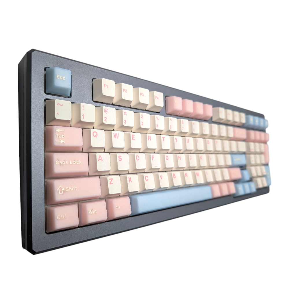 "Cloud Candy" 121-piece mechanical keyboard keycap set, inspired by cotton candy.