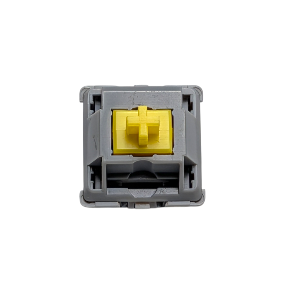 Durock Sunflower POM T1 tactile switches, a premium alternative to Holy Panda switches with a pronounced tactile bump and mystery material stem.