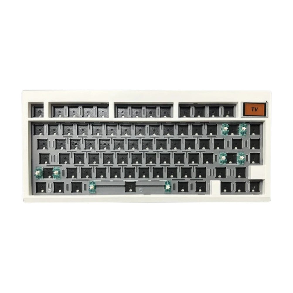 GMK81 75% Tri-Mode Wireless Mechanical Keyboard w/ LCD Screen in white