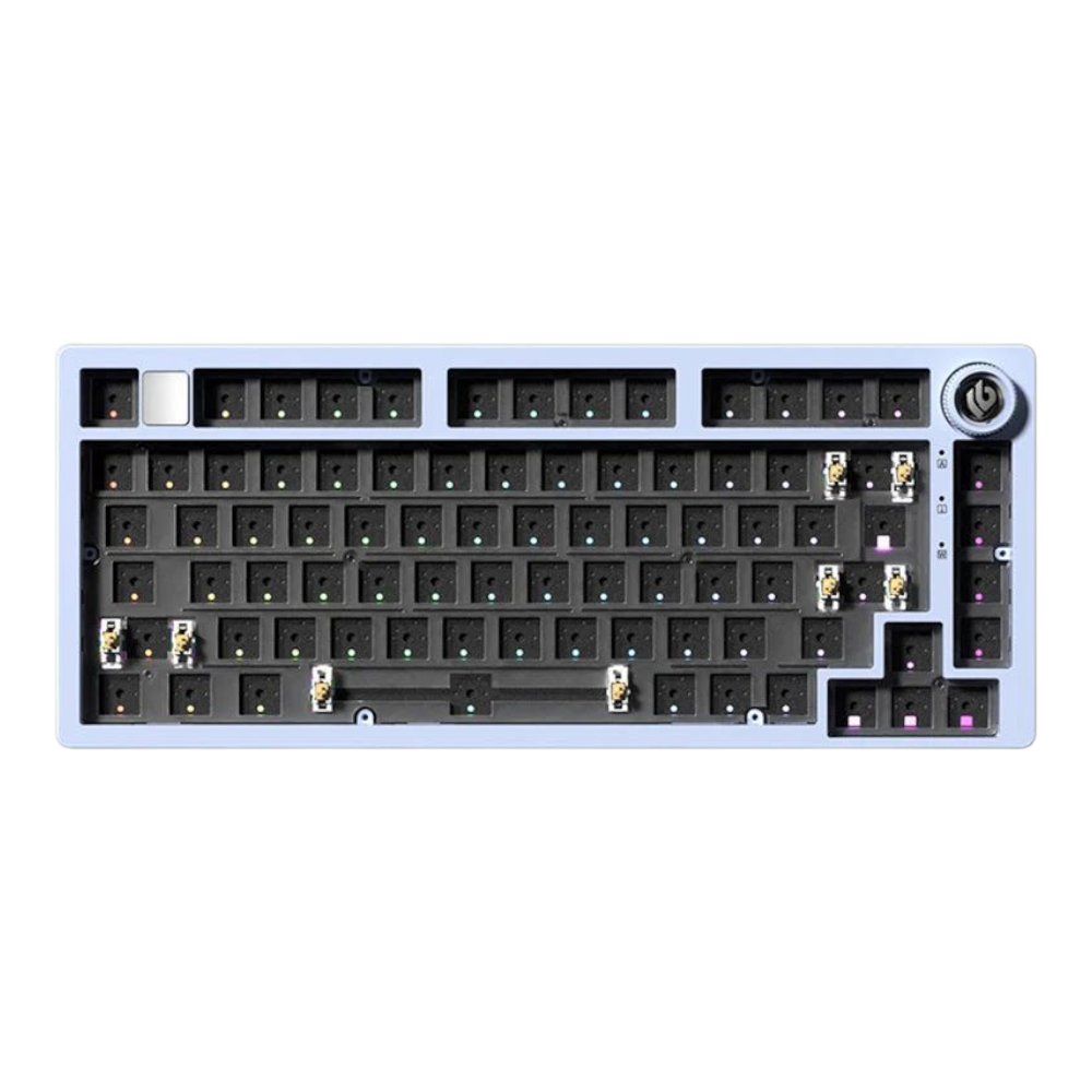 LEOBOG HI75C WIRELESS Mechanical keyboard BLUE frame without keycaps on a white background
