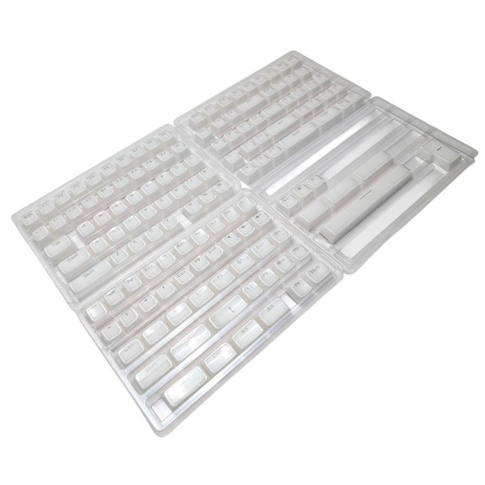 "Like Glass" RGB Shine Through Clear Keycap Set