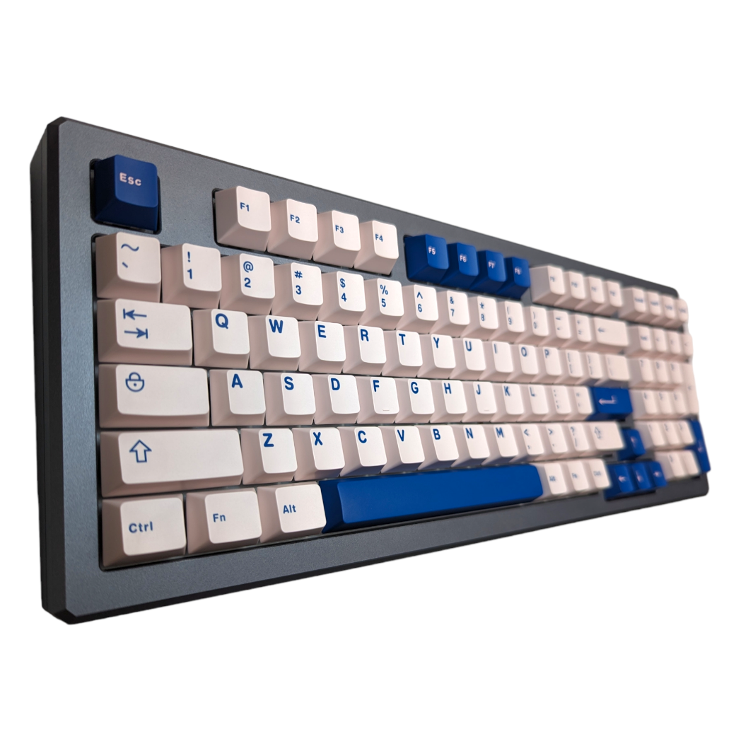 Man O' War Blue on Pale Pink ABS Cherry MX Keycap Set for mechanical keyboard keyboards
