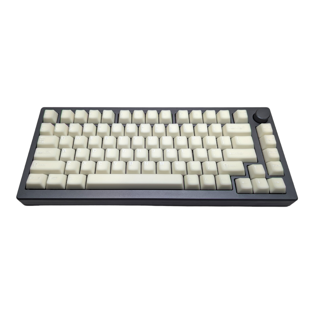 Milky Marshmallow White on White Cherry MX Keycap Set (114 pcs) mechanical keyboards