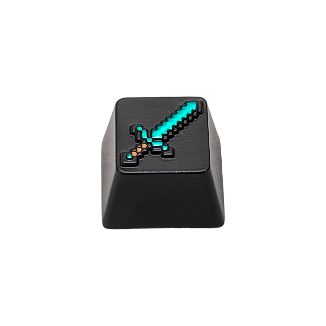 Minecraft Diamond Sword Metal Keycap