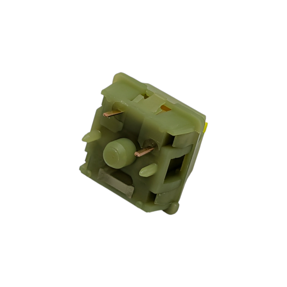 Outemu Silent Lemon V3 vs. V2 comparison shot showing the improved leaf spring and silent dampening pads for custom thocky keyboards.