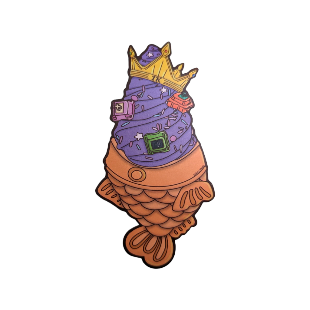 Fish Taiyaki w/ Purple Ube Ice Cream Sticker #001