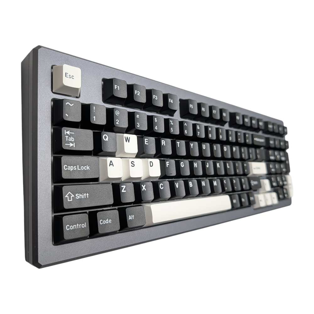 チッカリン Polarity (White on Black) Cherry MX Keycap Set – Thock King