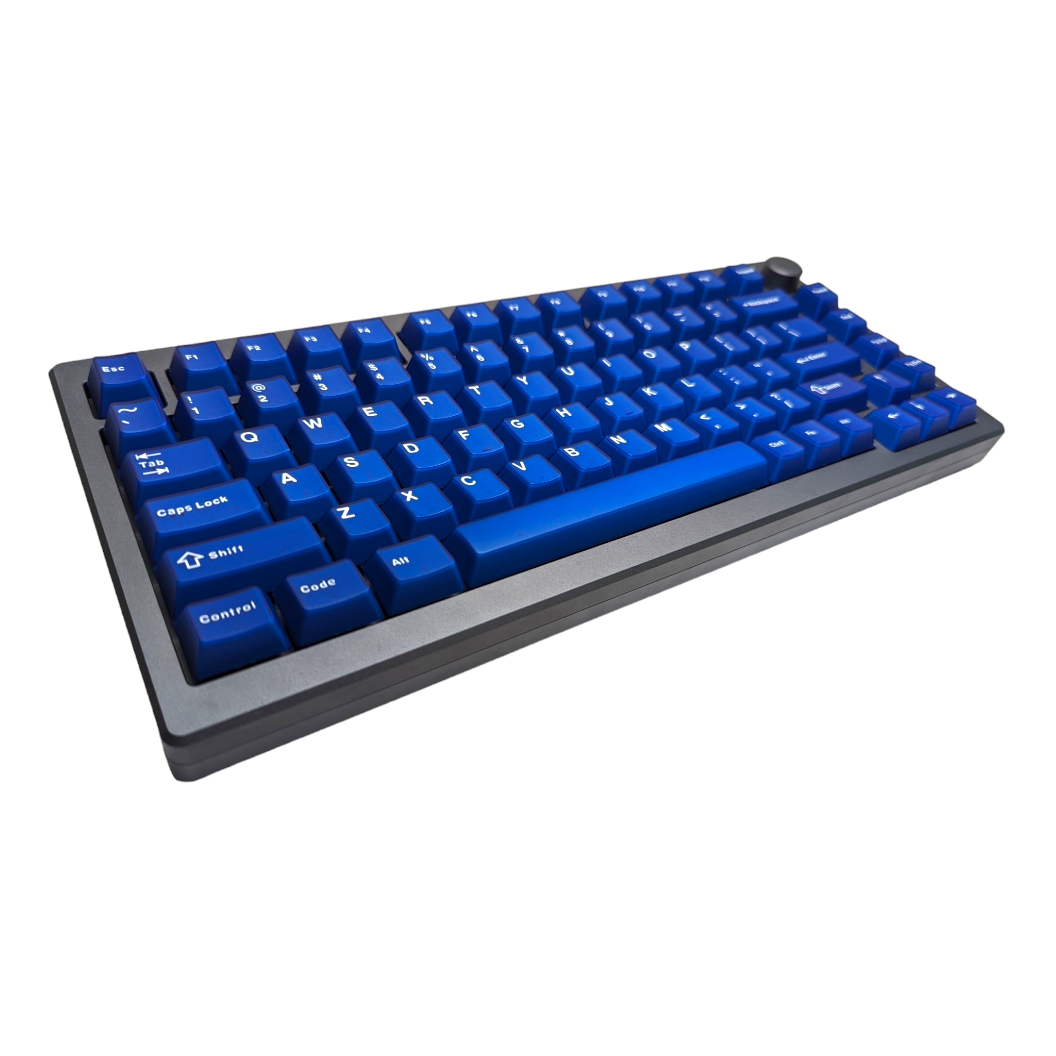 Sonic Blue ABS Cherry MX Keycap Set (114 pcs) white on blue for mechanical keyboards