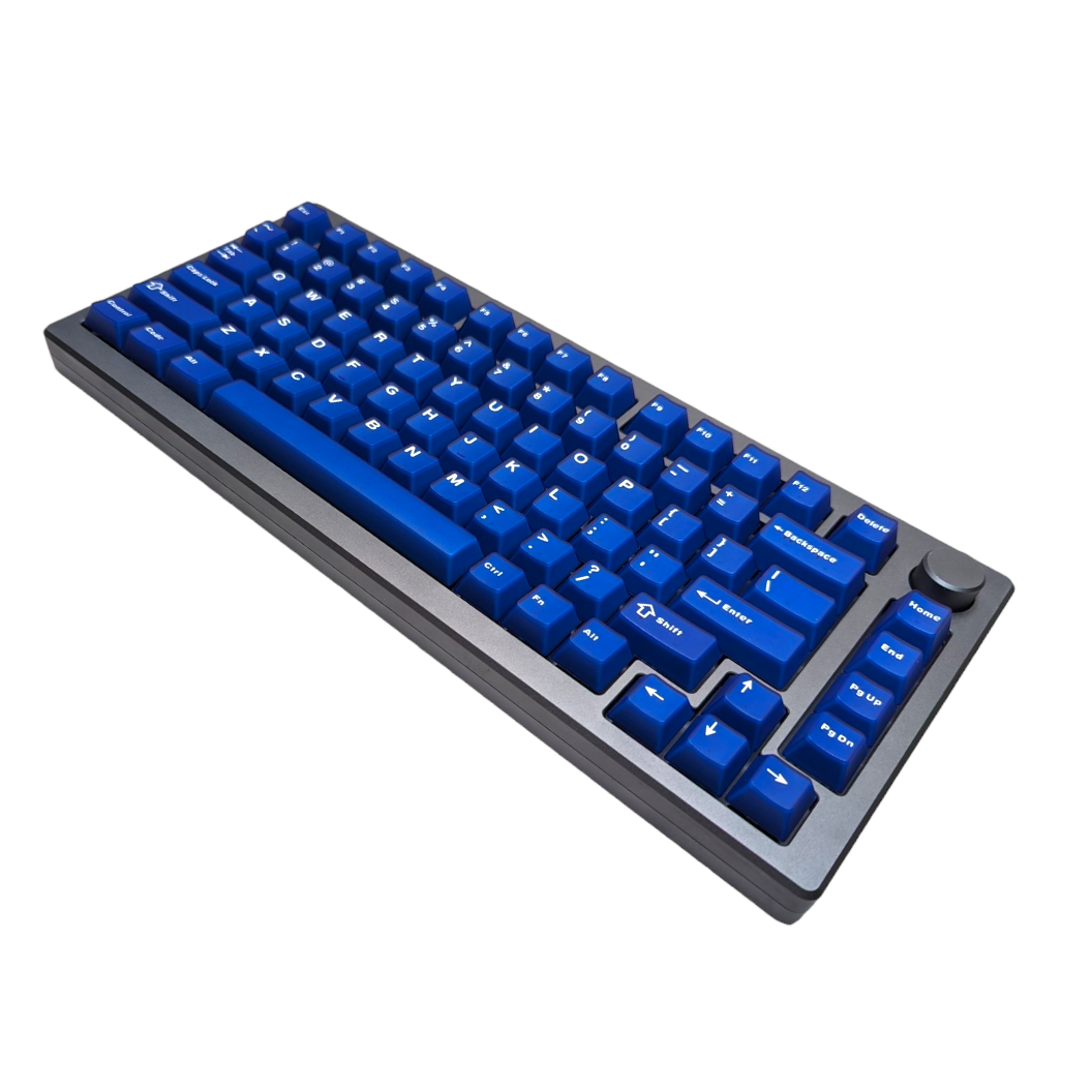Sonic Blue ABS Cherry MX Keycap Set (114 pcs) white on blue for mechanical keyboards