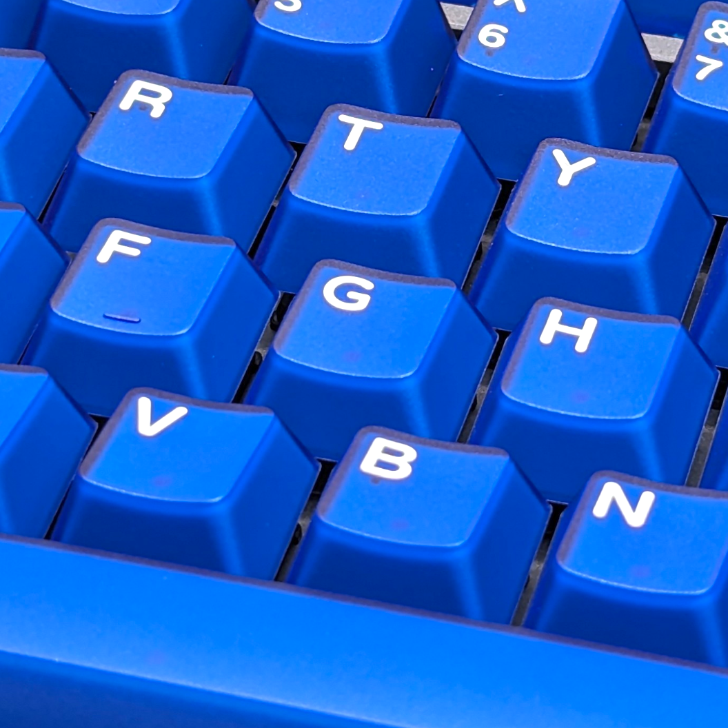 Sonic Blue ABS Cherry MX Keycap Set (114 pcs) white on blue for mechanical keyboards