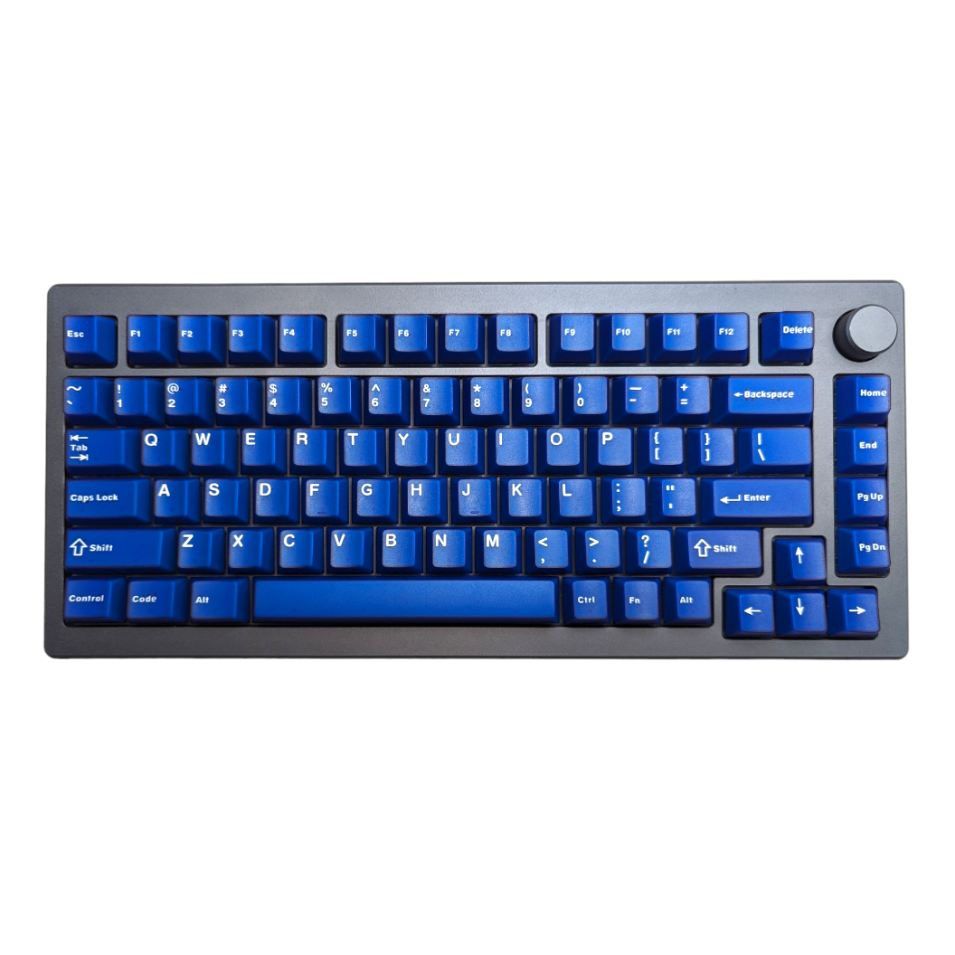 Sonic Blue ABS Cherry MX Keycap Set (114 pcs) white on blue for mechanical keyboards