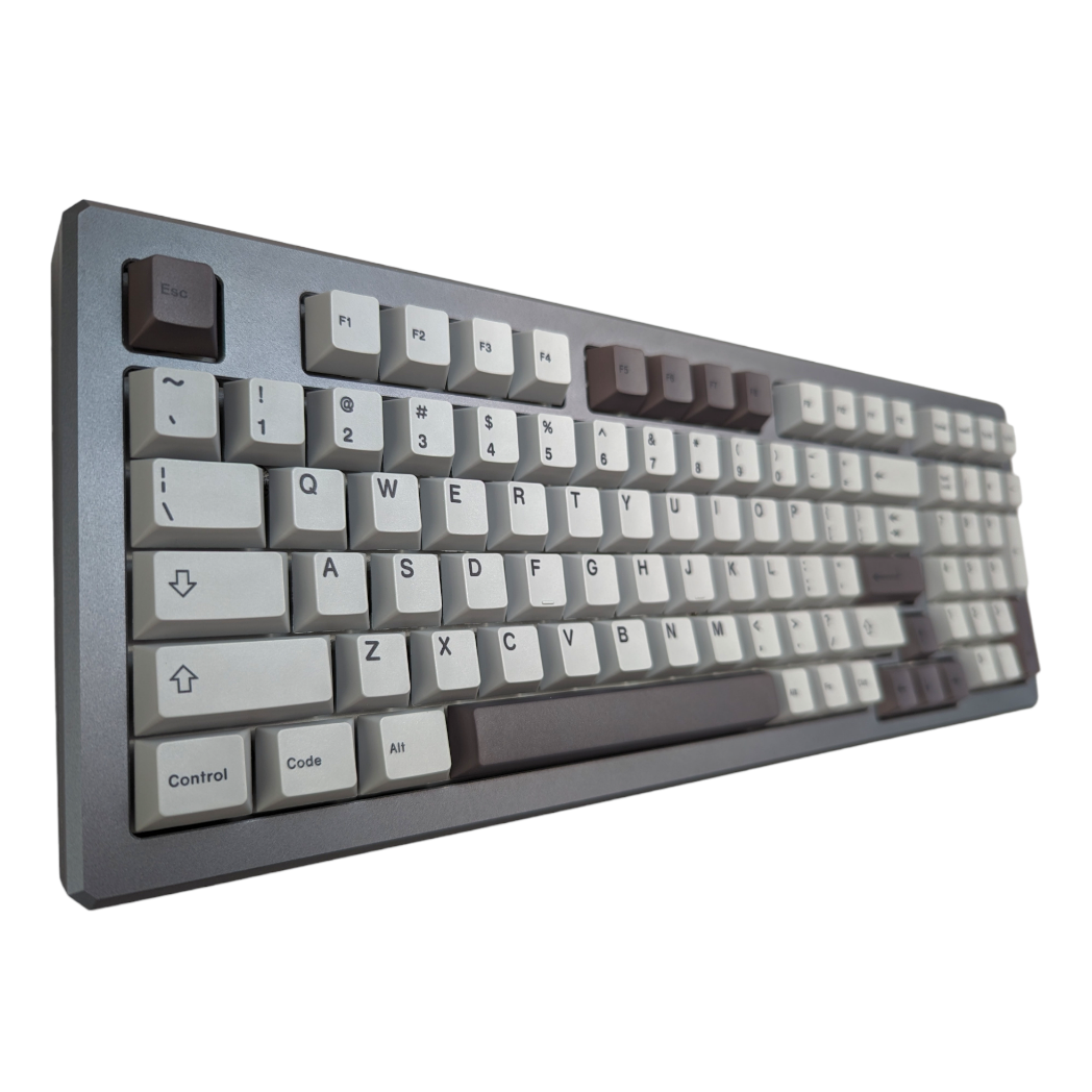 Wet Cement Black on Gray (TK-BOG) PBT Cherry MX Keycap Set (158 pcs)