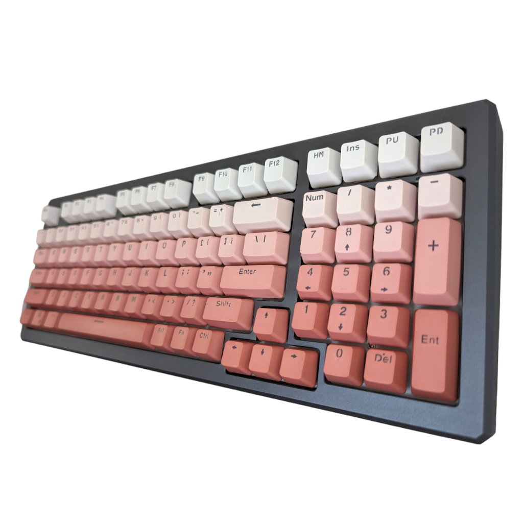 pink color scale rainbow keycap keycaps set mechanical keyboard keyboards sunset blush