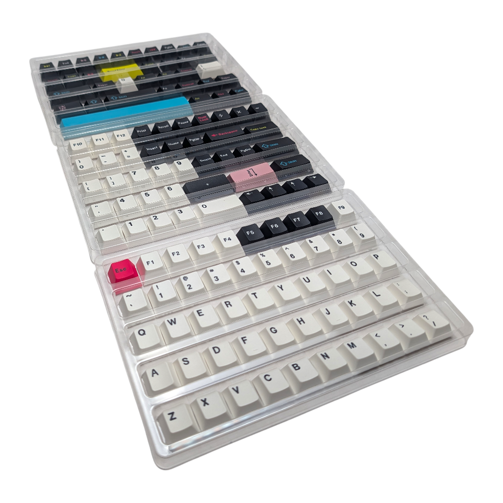 143-piece Cyberdeck set, showcasing Cherry MX profile compatibility.
