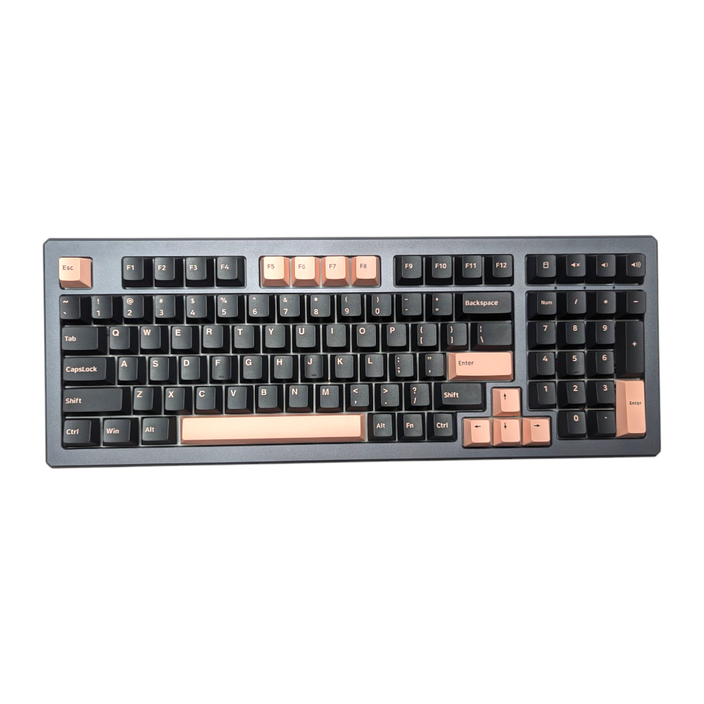 Olivia Pink on Black ABS Cherry MX Keycap Set