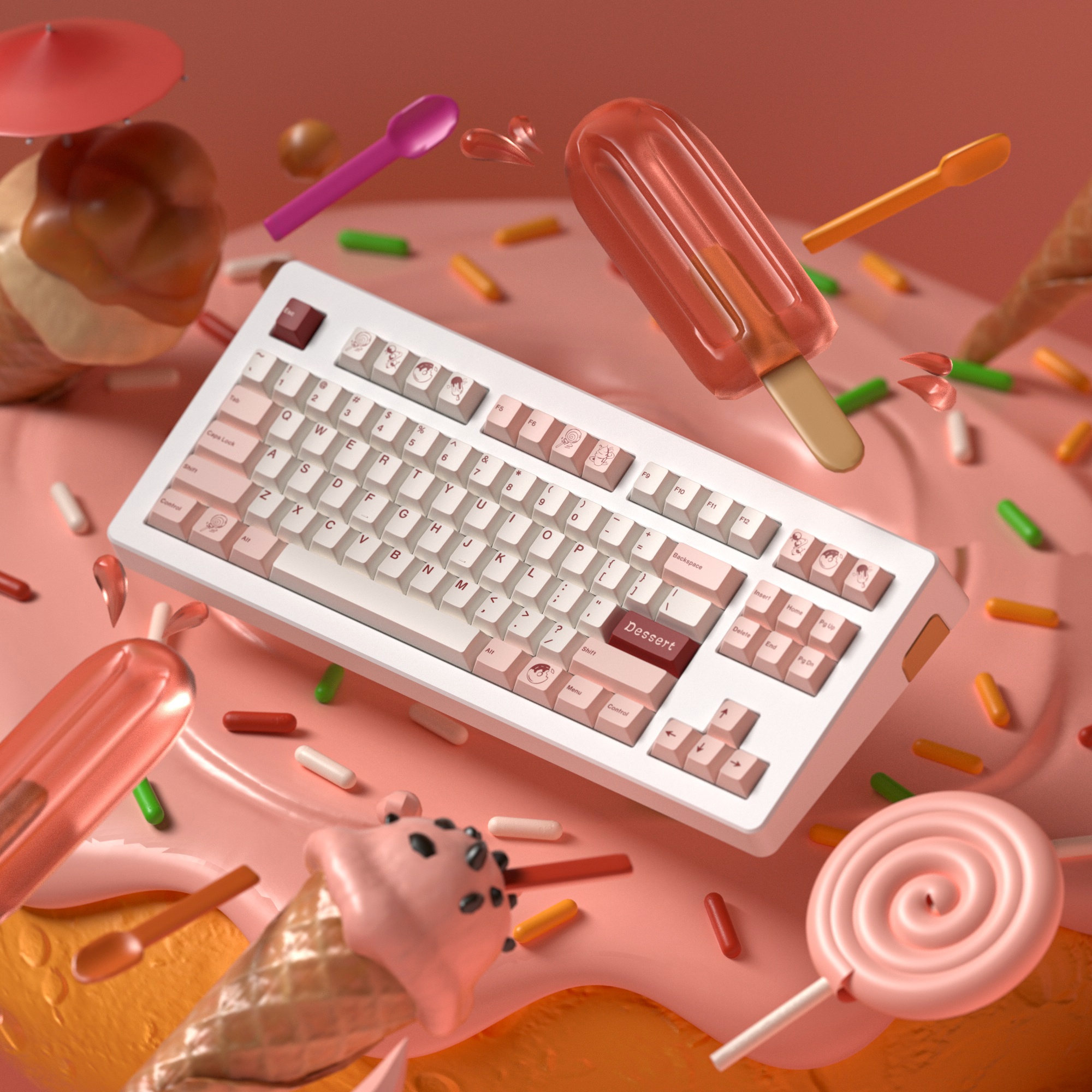 Thock King TK Custom Keyboard keycap set Cherry MX OEM SA