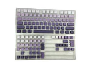 Purple Haze Rainbow PBT OEM Keycap Set (RGB shine through)