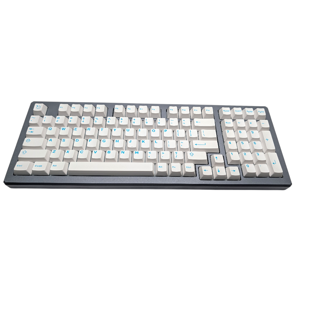 Aqua Clarity 133-piece set, ideal for custom mechanical keyboard builds.