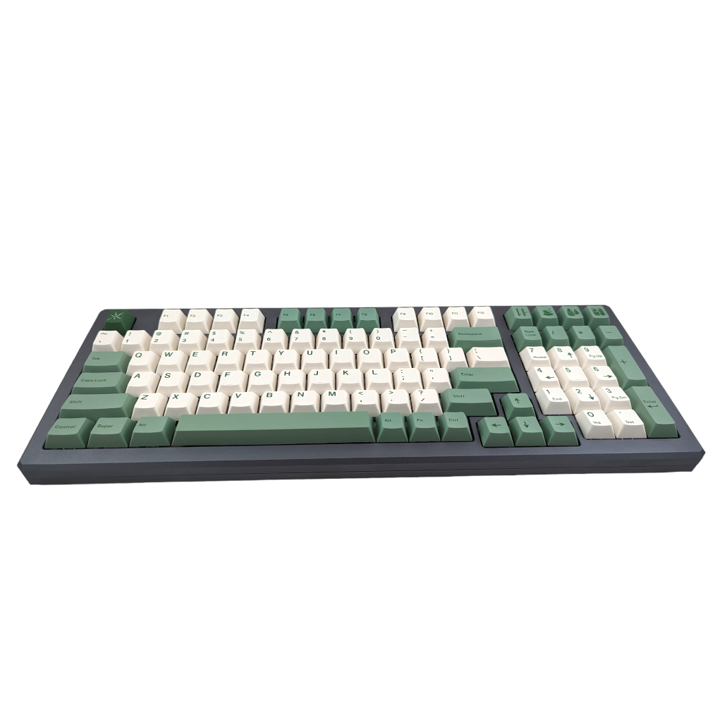 Bambu tk green cherry mx pbt keycap set thock king mechanical keyboard buy