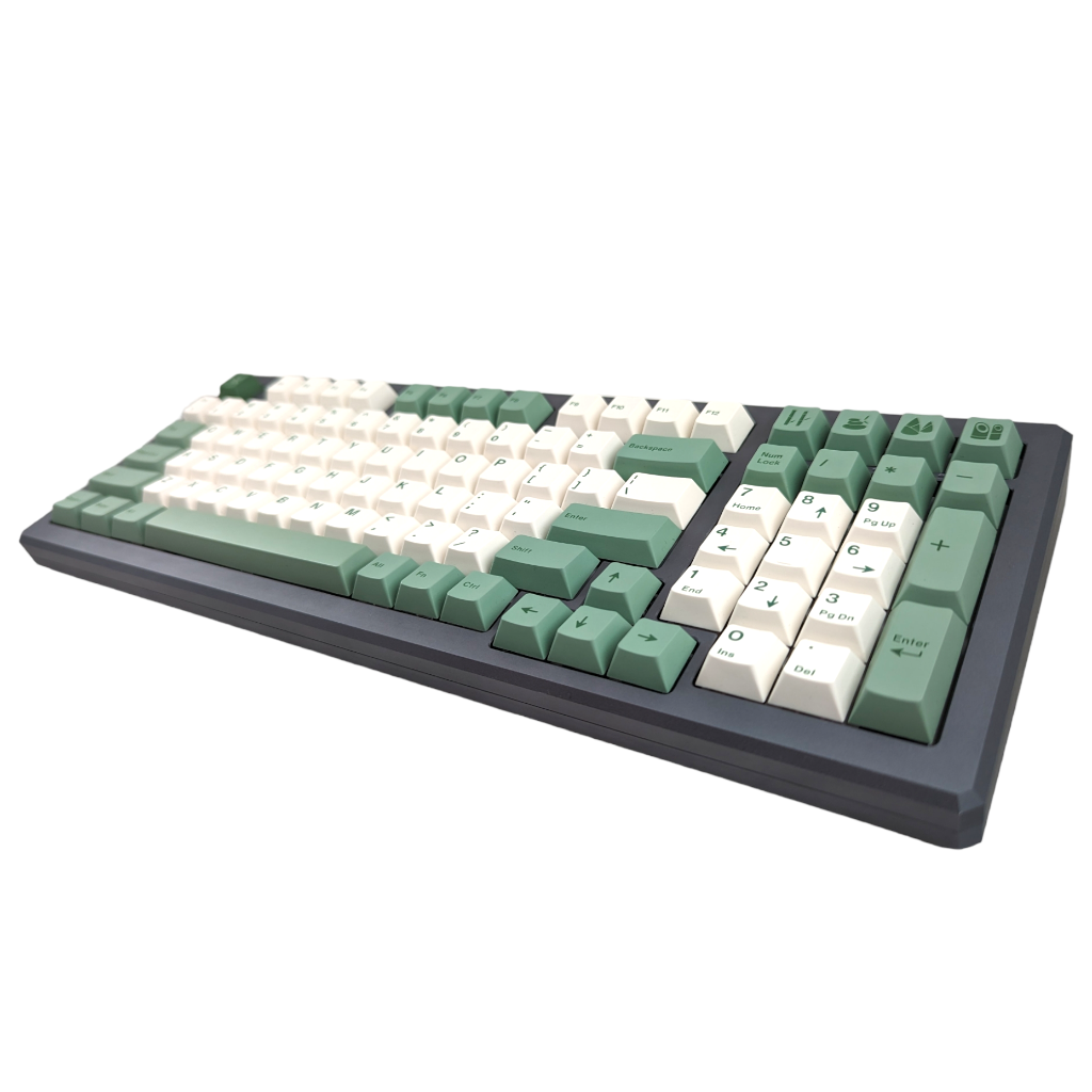 Bambu tk green cherry mx pbt keycap set thock king mechanical keyboard buy