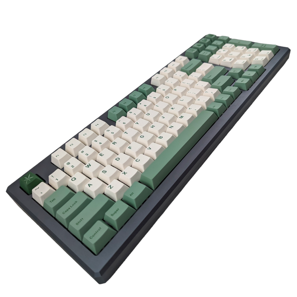 Bambu tk green cherry mx pbt keycap set thock king mechanical keyboard buy