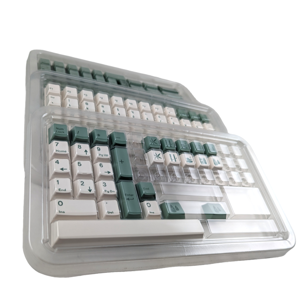 Bambu tk green cherry mx pbt keycap set thock king mechanical keyboard buy