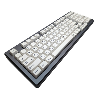Black on White Japanese PBT XDA Keycap Set 135 pc for mechanical keyboards