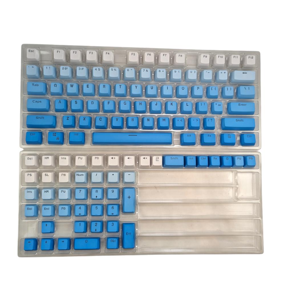 Blue Sky Color Rainbow PBT OEM Keycap Set (RGB shine through) – Thock King