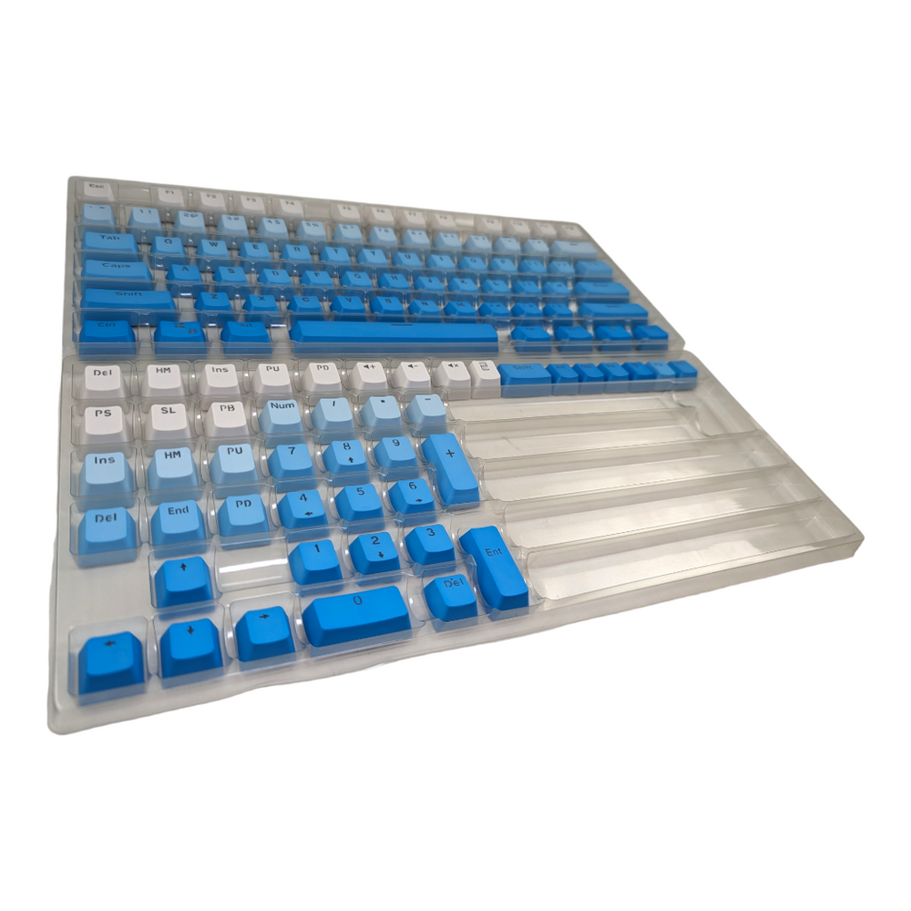 Rectangular Key Light Blue Blue Sky Color Rainbow PBT OEM Keycap Set (RGB shine through) – Thock King