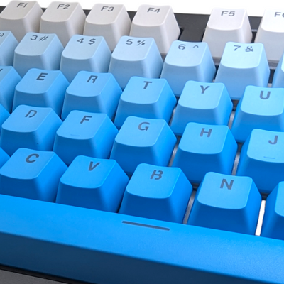 Blue color scale rainbow keycap keycaps set mechanical keyboard keyboards