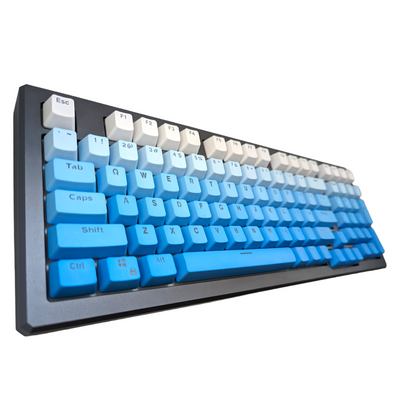 Blue color scale rainbow keycap keycaps set mechanical keyboard keyboards