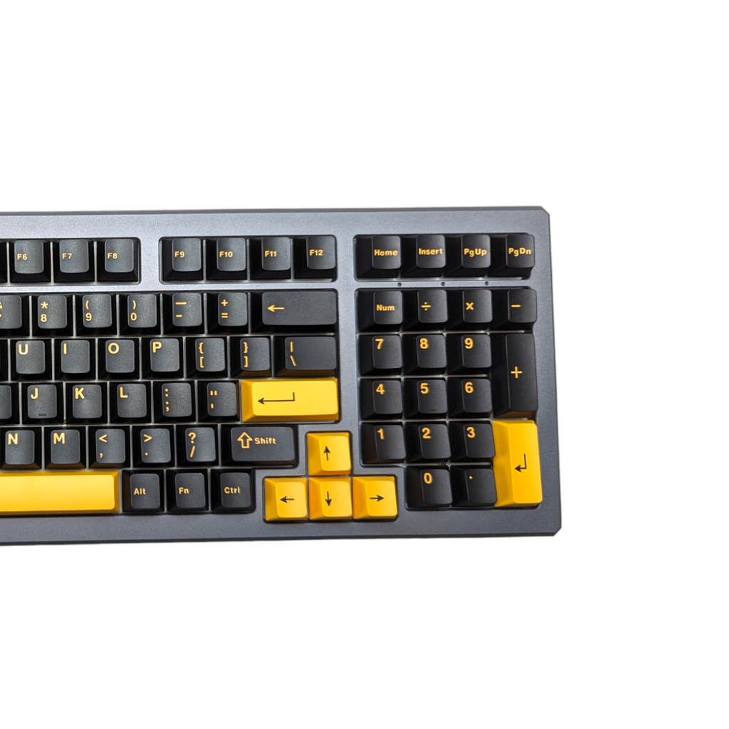 Bruce Lee Yellow on Black (TK-YOB) ABS Cherry MX Keycap Set 129 pcs for mechanical keyboard keyboards