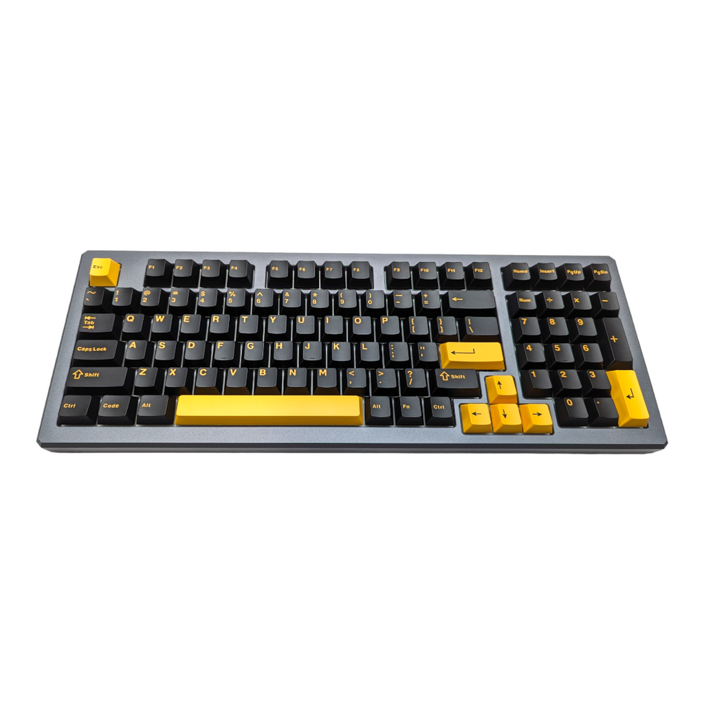 Bruce Lee Yellow on Black (TK-YOB) ABS Cherry MX Keycap Set 129 pcs for mechanical keyboard keyboards