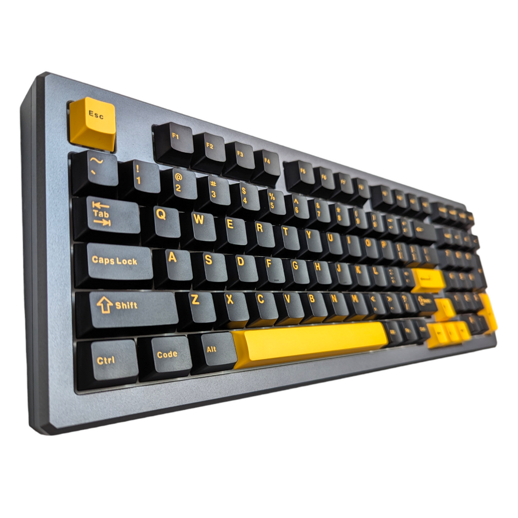 Bruce Lee Yellow on Black (TK-YOB) ABS Cherry MX Keycap Set 129 pcs for mechanical keyboard keyboards