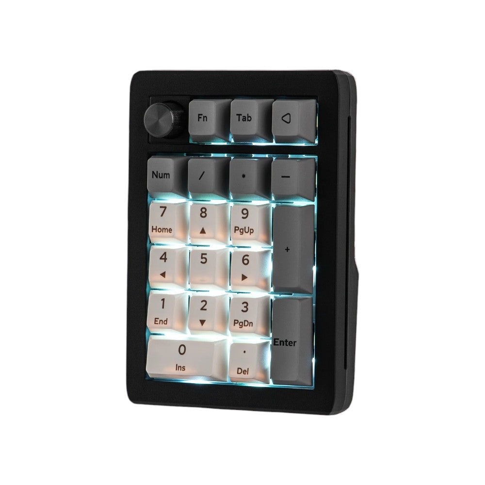 Epomaker EK21 20% Number Pad Tri-mode VIA Numpad Mechanical Keyboard black with rgb on
