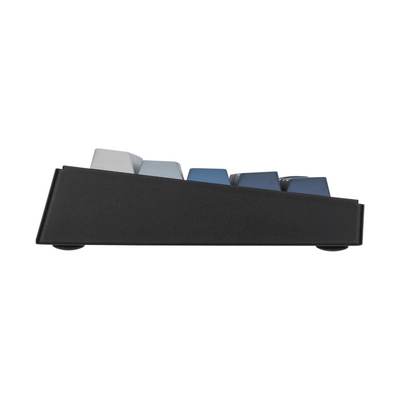 Epomaker Split 65 programmable mechanical keyboard showing QMK and VIA open-source firmware compatibility.