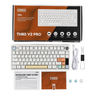 Epomaker TH80 V2 PRO 75% Wireless Mechanical Keyboard inside the box