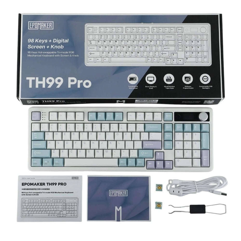 Epomaker TH99 PRO 96% Wireless Mechanical Keyboard what in the box