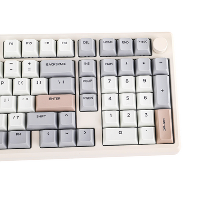 Epomaker galaxy 100 full sized compact  Mechanical keyboard with a beige frame wireless trimode with knob best online 