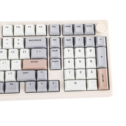 Epomaker galaxy 100 full sized compact  Mechanical keyboard with a beige frame wireless trimode with knob best online 