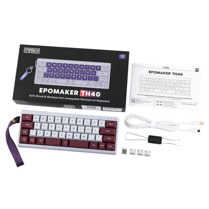 Epomaker th40 40 ultra compact-wireless mechanical keyboard whats in the box