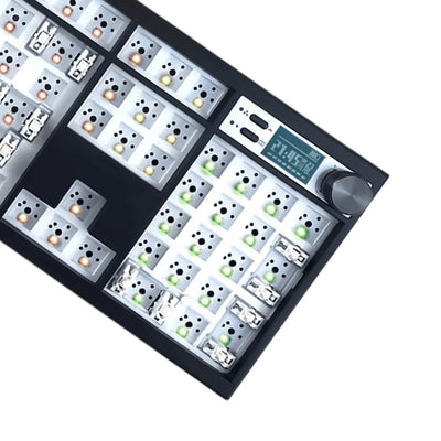 GMK104 100% Tri-Mode Wireless Mechanical Keyboard in black online keyboard vendor located in California US led screen and knob