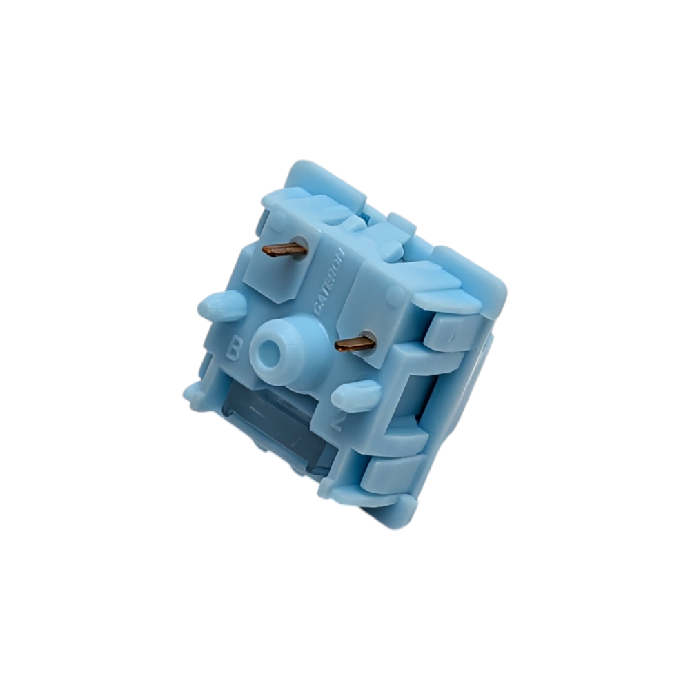 Gateron Sea Salt Smoothie mechanical switches with 20mm extended spring and 48g weight, optimized for fast-response gaming and fatigue-free long-form typing