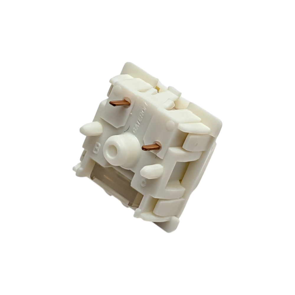 High-performance Gateron Smoothie linear switch with full POM stem and housing to provide self-lubricating smoothness in custom keebs