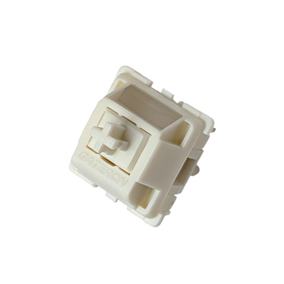 Gateron Smoothie linear switches for custom mechanical keyboards featuring full POM housing for a creamy, thocky sound profile