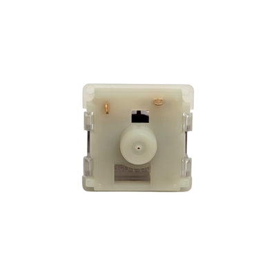 A single mechanical keyboard switch photographed from the front on a plain white background.