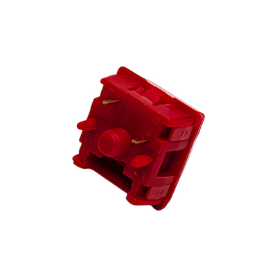 Factory lubed HMX TT Red linear switches ready for hot-swap mechanical keyboard builds.