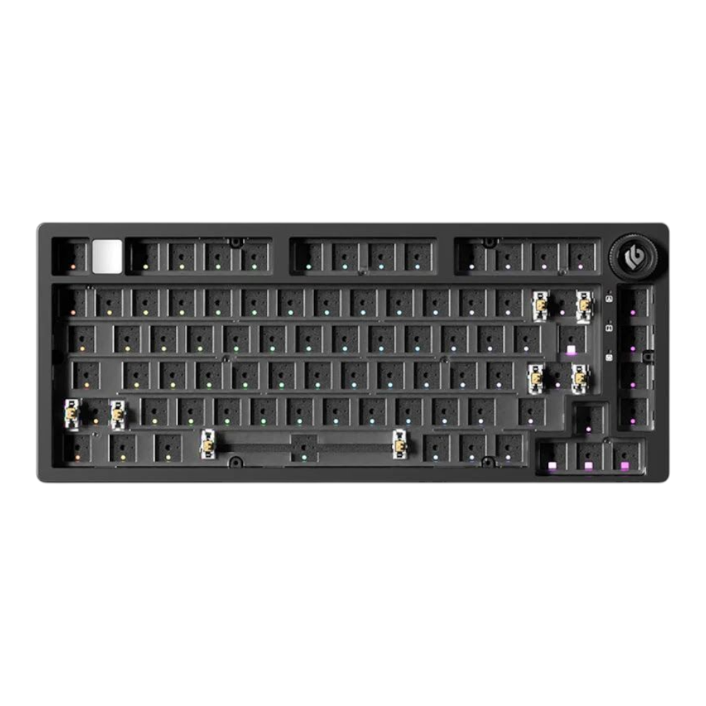 LEOBOG HI75C WIRELESS Mechanical keyboard BLACK frame without keycaps on a white background