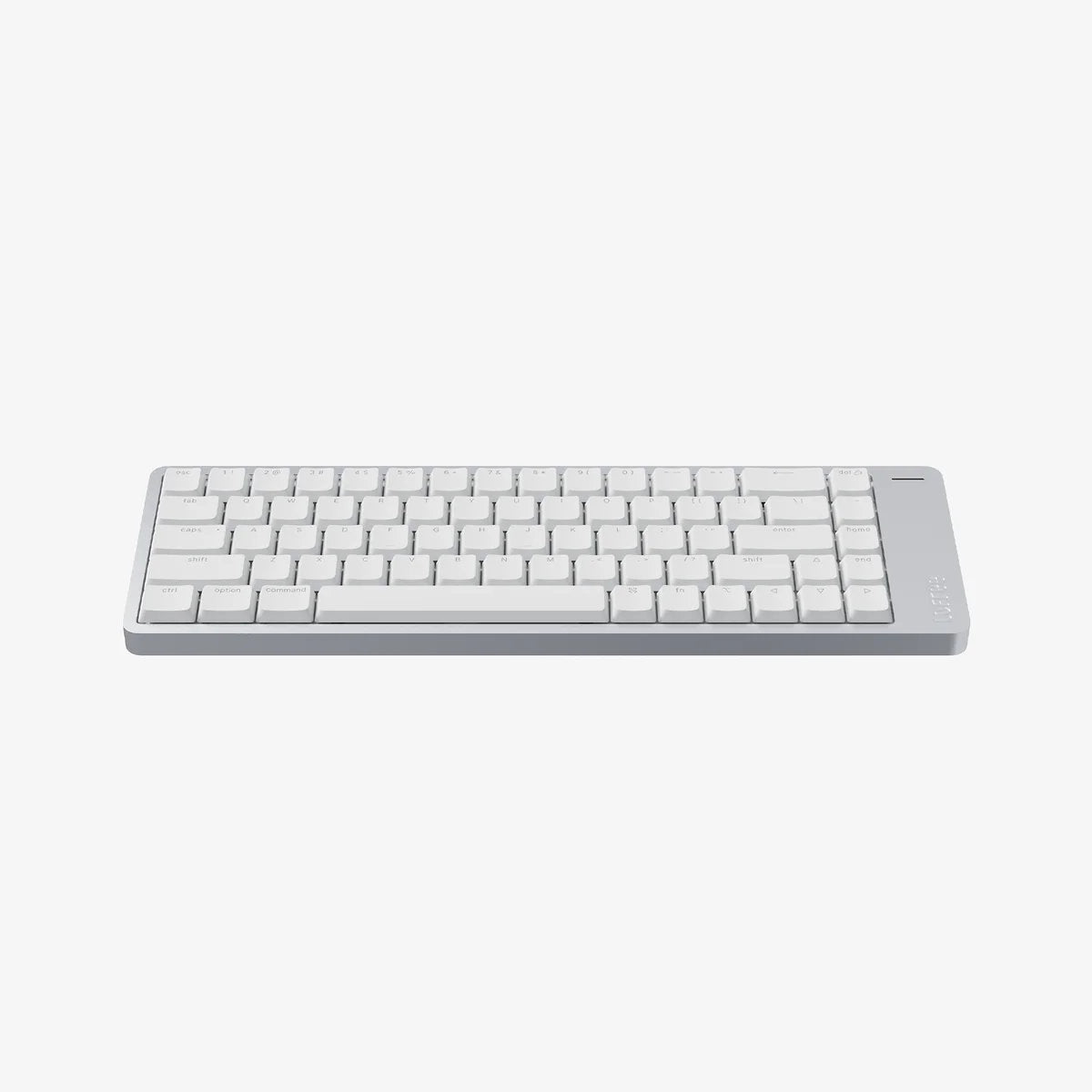 White metal shelf on a white background